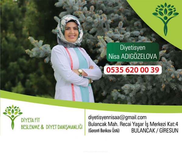 Diyeta Fit Beslenme ve Diyet Danışmanlığı, GİRESUN, BULANCAK, Diyetisyen